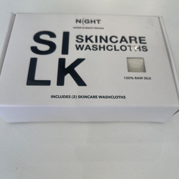 Discover Night | 2xRaw Silk Washcloths | White - Picture 3 of 5